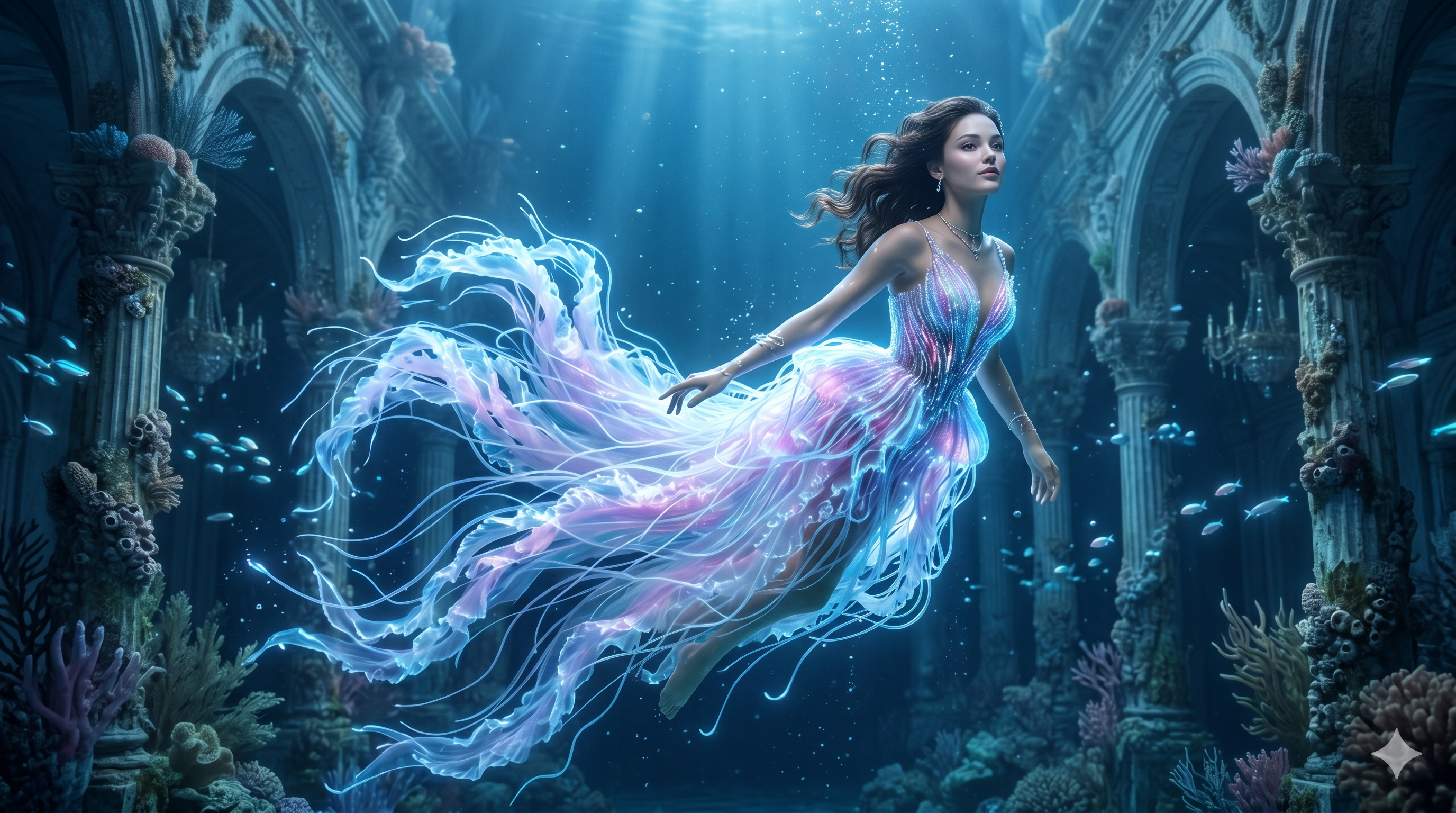 Bioluminescent Jellyfish Gown