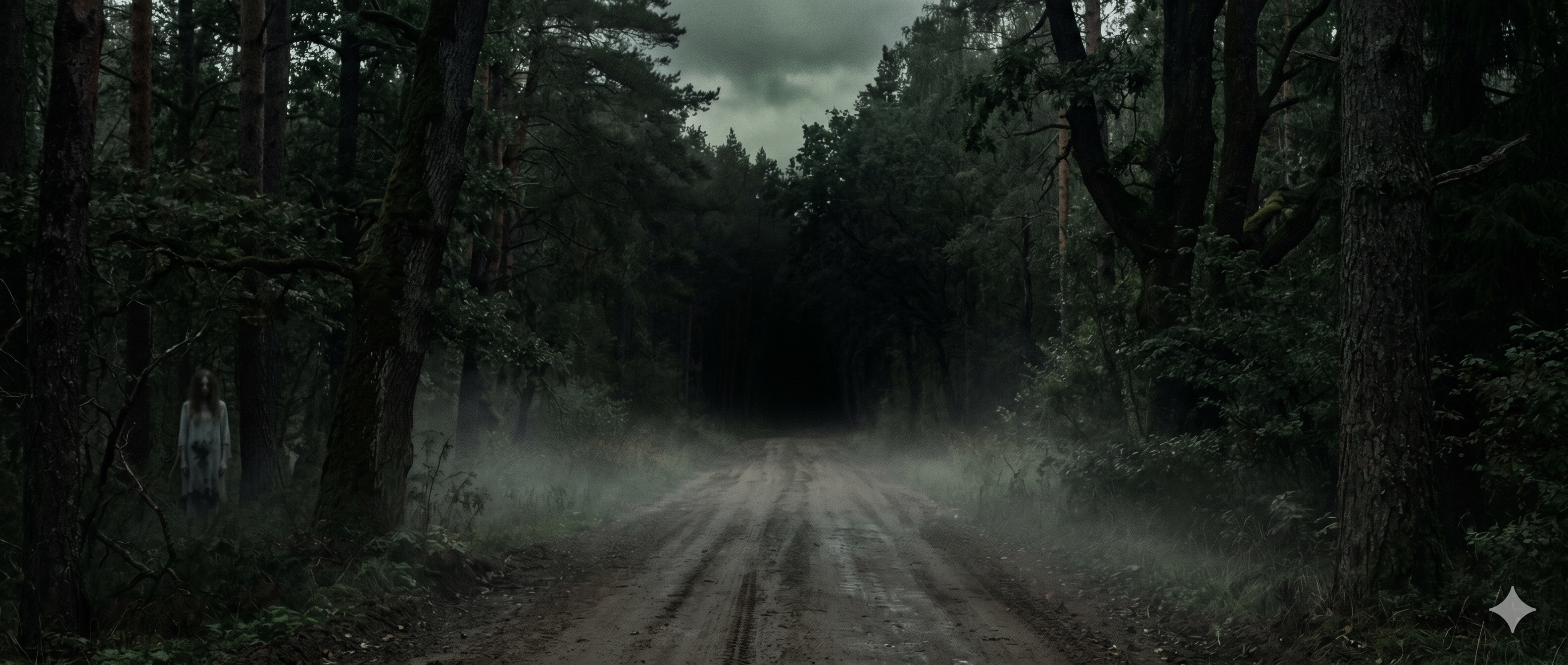 Atmospheric Horror Forest Road